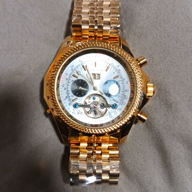 Mens Automatic Gold Watch